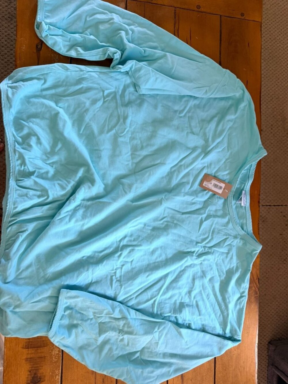 Haystacks Boxy Terry Sweatshirt Tidepool Blue One Size USA-Made
